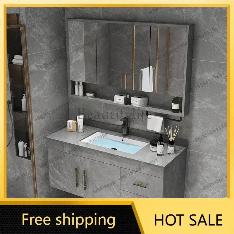 YJ Space Saving Aesthetic Washbasin Makeup Dresser Toilet Jewelry Bathroom Cabinet Organizer Mobili Per La Casa Trendy Furniture
