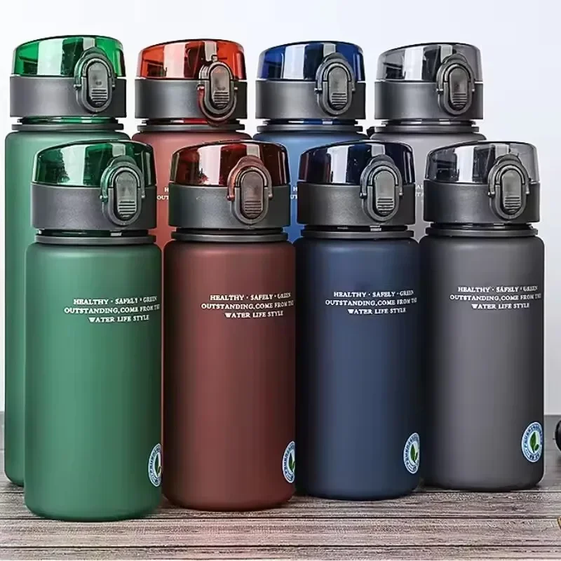 

400ml/560ml Frosted Sports Water Bottle Portable Cup with Lid Creative Space Cup Riding Gym Bottles Outdoor Travel Accessories