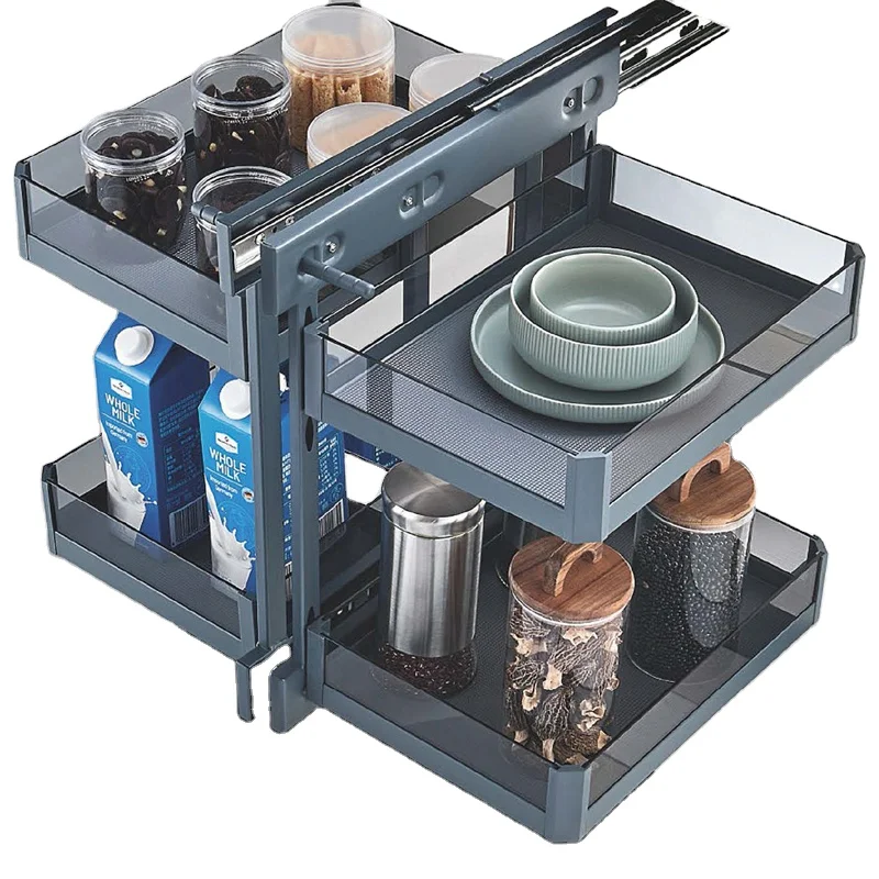 For Pantry Organizer Pull-out Tray Under Cabinet Basket glass gasket