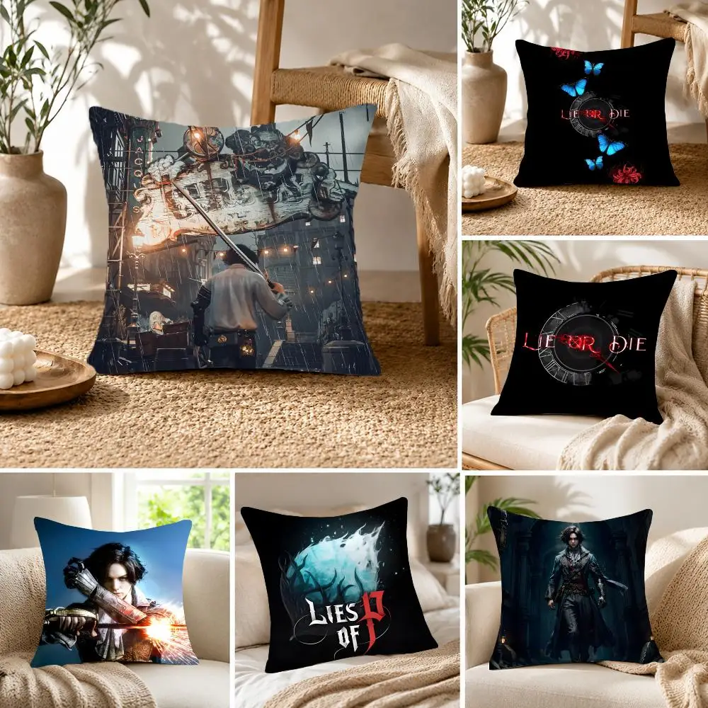 Action game Lies of P Cushion Cover Fluffy velvet Nordic style plush Living room sofa decorative