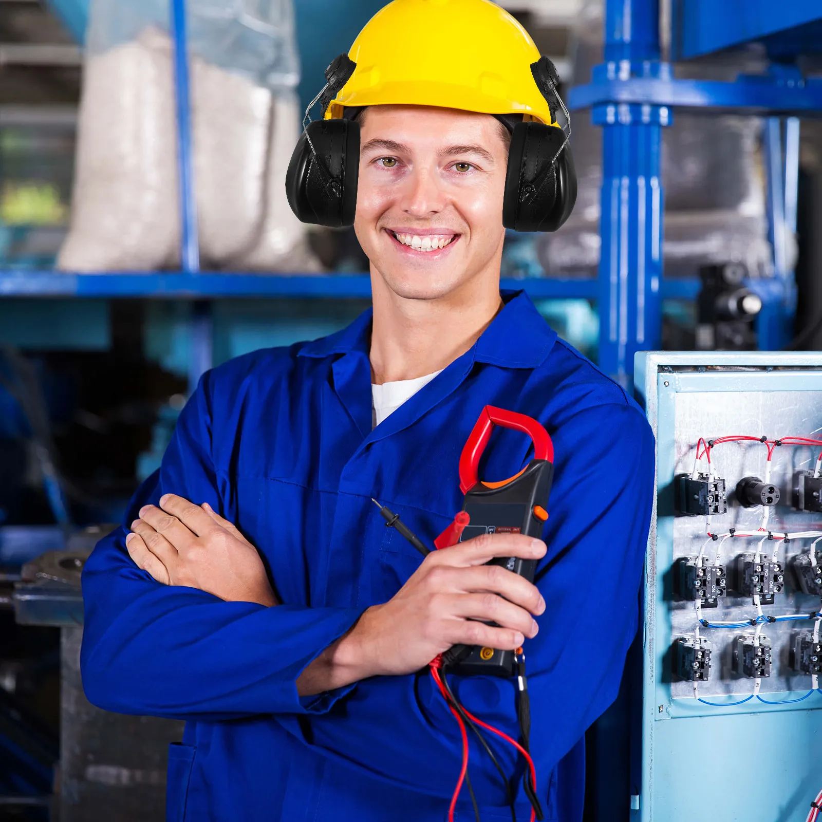 Noise Cancelling Ear Muffs Integrated with Construction for Industrial Hearing Protection Comfortable ABS Hard Hat Ear - view 2