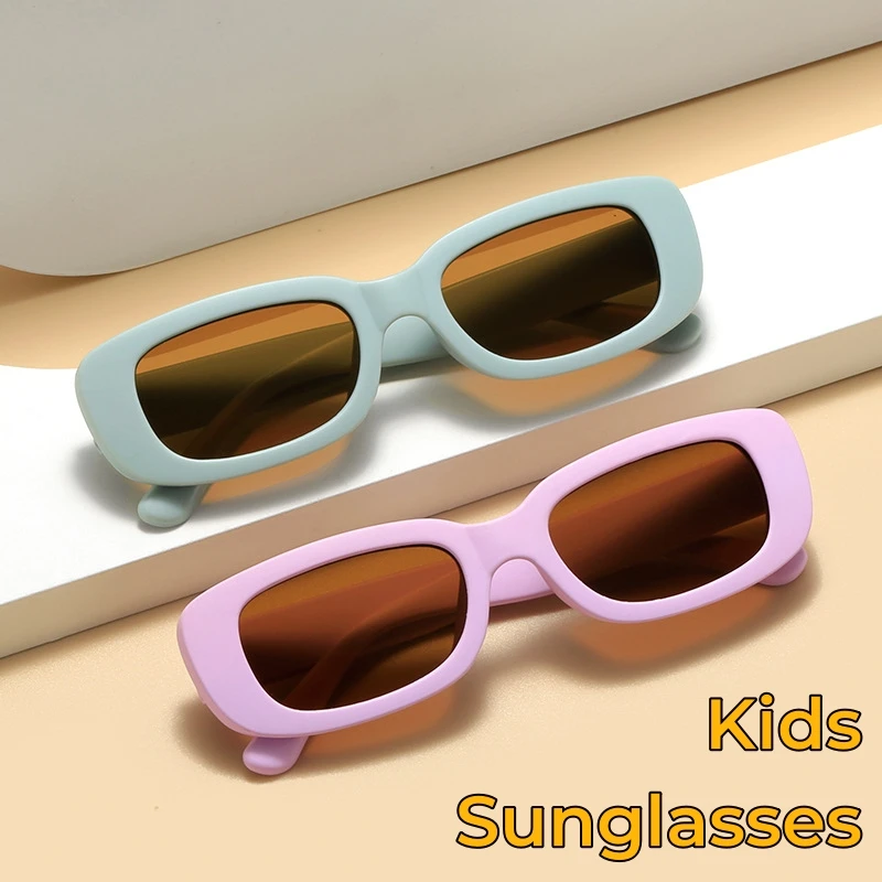 

Uv400 UV Protection Boys and Girls Glasses New Children's Small Square Frame Sunglasses Frosted Cartoon Baby Sunglasses