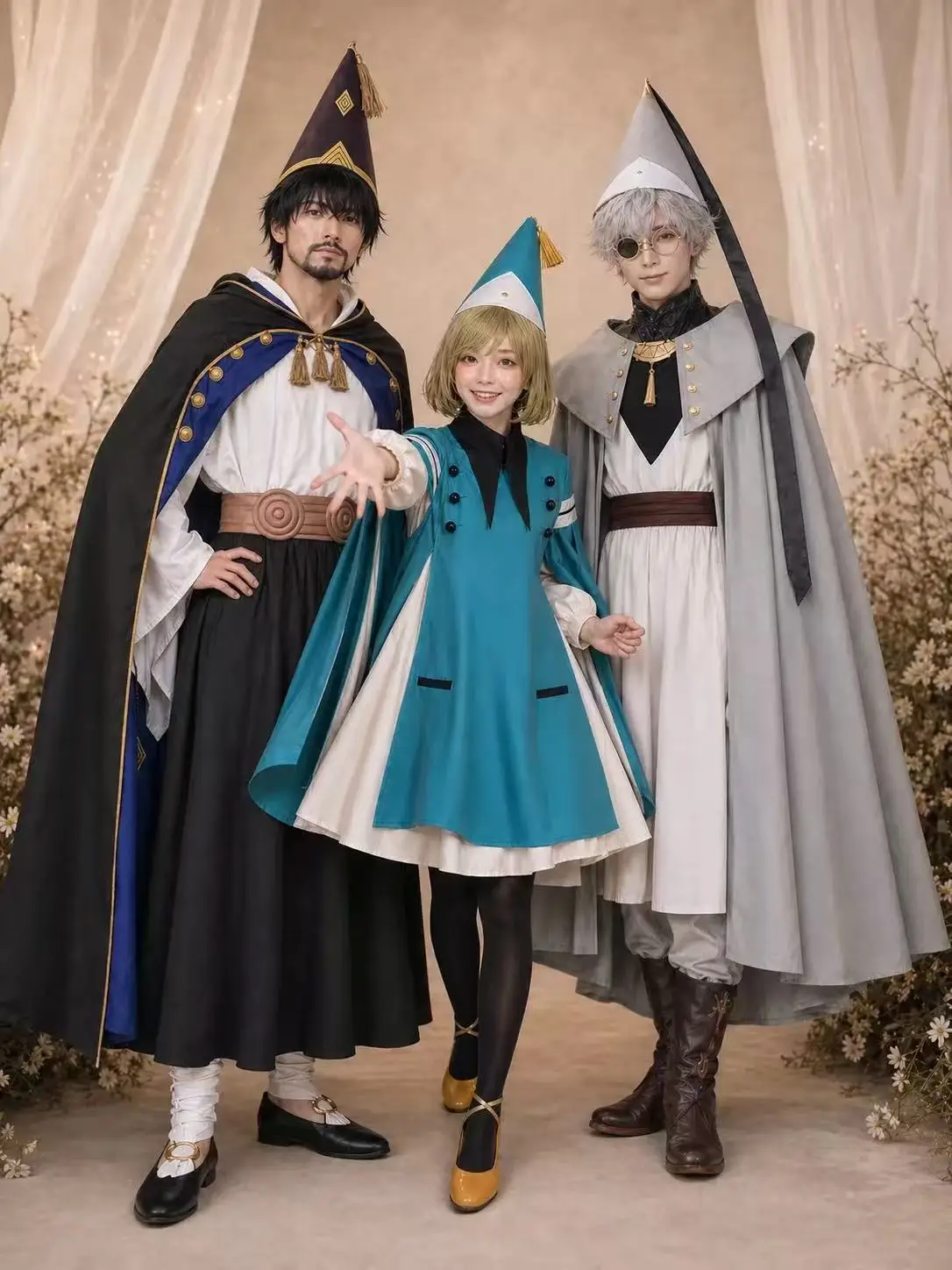 Disfraz de Cosplay Qifrey, Sombrero de Bruja, Túnica de Mago de Anime, Capa, Cinturón, Sombrero Puntiagudo, Conjunto para Adultos, Disfraz de Halloween y Carnaval