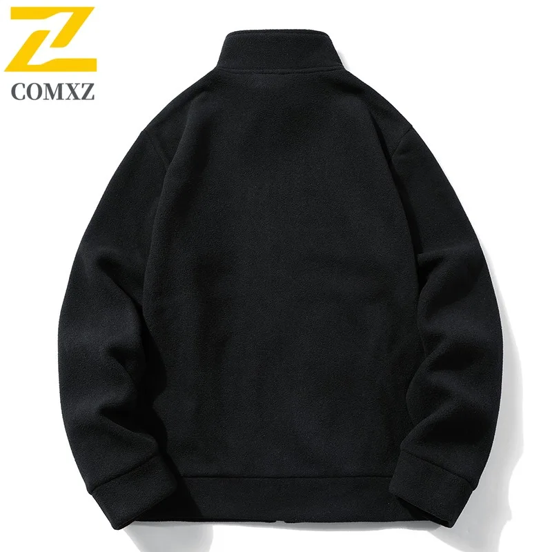 سترة COMXZ الكلاسيكية للرجال بياقة واقفة للتنقل سترة سميكة ودافئة سترة مميزة للأعمال والترفيه ومقاومة للبرودة ملابس خارجية للرجال للشتاء