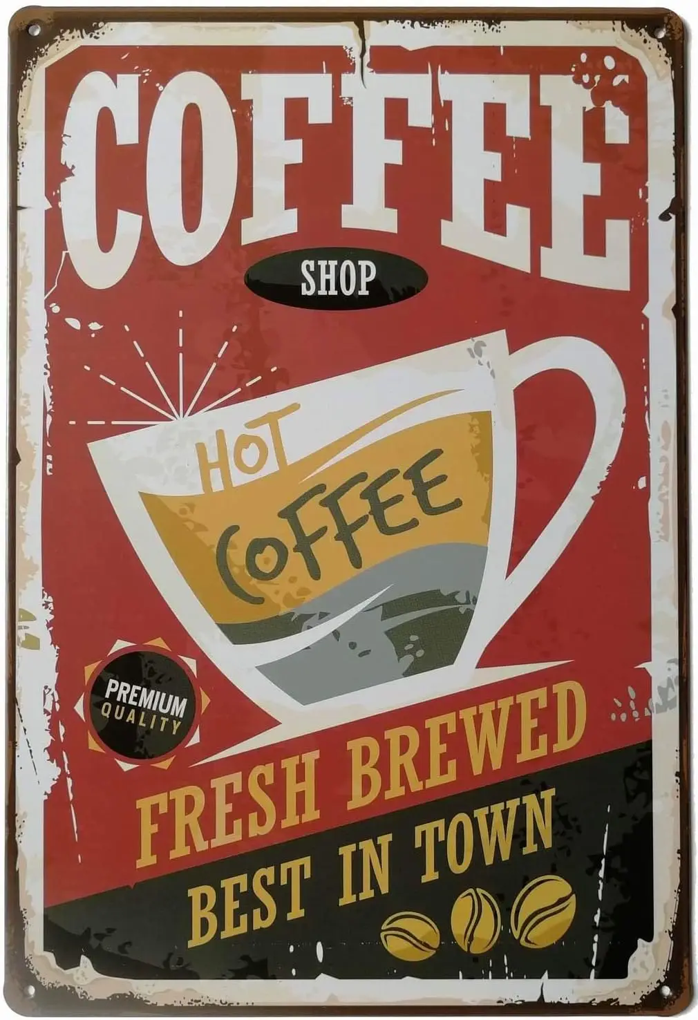 Kaffeehaus Vintage Metall-Blechschild Poster Heim-Dekoration Wandkunst Pub Bar Dekor