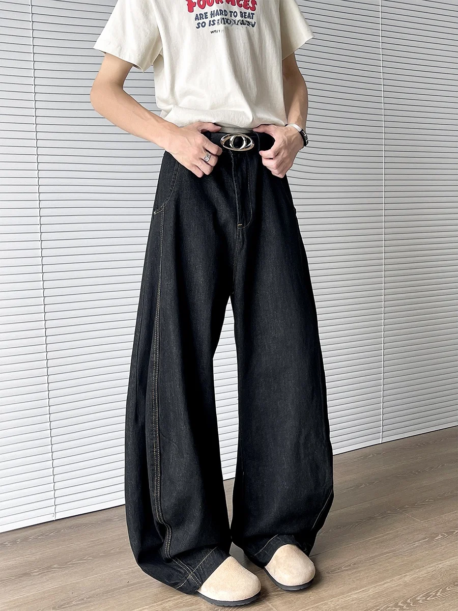 جينز رجالي مستقيم الساق بتصميم High Street Sensation Waed out Knife جينز صيفي كاجوال فضفاض مناسب للشباب #2