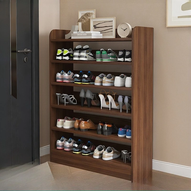 

Modern household shoe rack multi-layer door solid wood shoe cabinet dust-proof shoe rack simple foyer cabinet