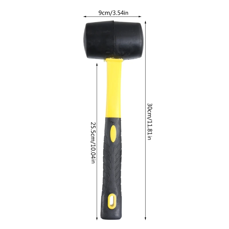 Rubber Mallet Hammer Wood Tool Woodworking Camping Hammer Handle Soft Blow Mallet Hammer Rubber Small Hammer For Craft