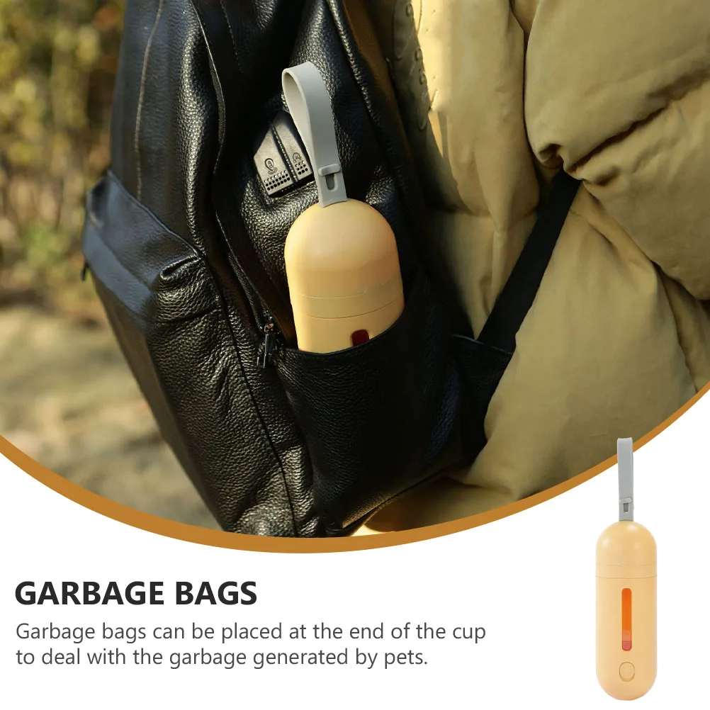 

1pc Portable Pet Drinking Bottle For Dogs Leakproof Water Cup With Garbage Bag Holder, Outdoor Travel Bowl, Durable Pet