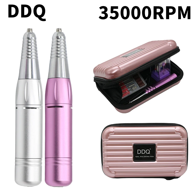 DDQ209 Electric Nail Drill Manicure Portable USB Cable Machine Nail Salon Lathe Remover Cutter Set Nail Gel Polisher Equipment