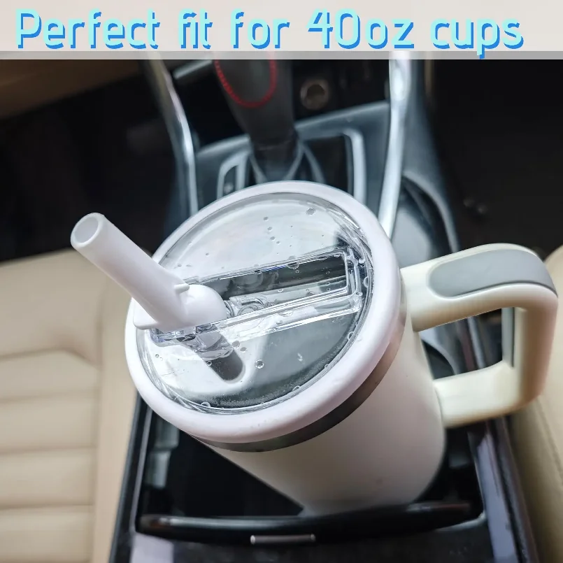 40 oz Replaceable Tumbler Flip Straw Lid for Stanley Cup,Reusable Tumbler Cover, Spill Proof Splash Resistant Tumbler Lids - view 6