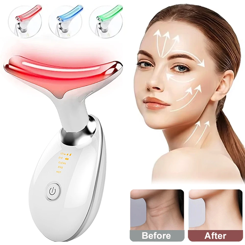 

Facial Massager EMS Facial Microcurrent Face Lifting Machine EMS Anti-aging Facial Massage Red Light Therapy Face Lift Device