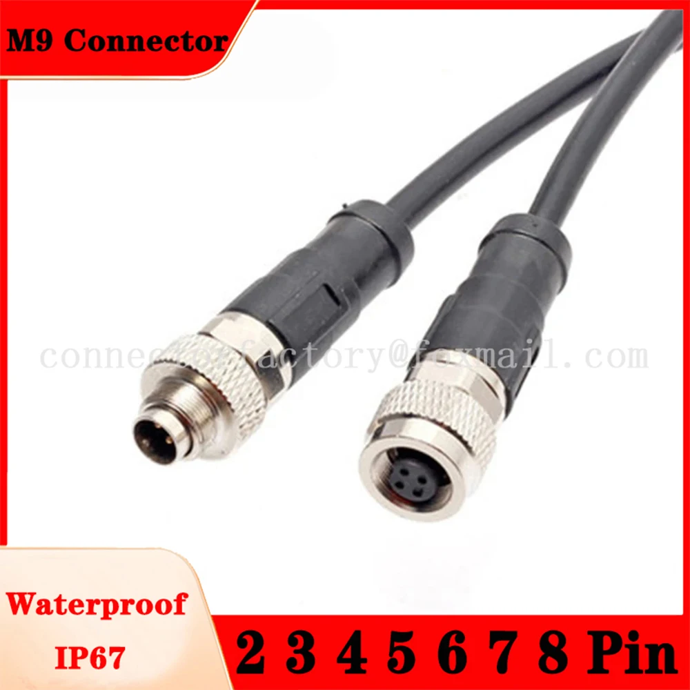 M9 Injection Molded Connector Harness 2 3 4 5 6 7 8 Pins Waterproof IP67 Male And Female Aviation Shielded And Unshielded Plug