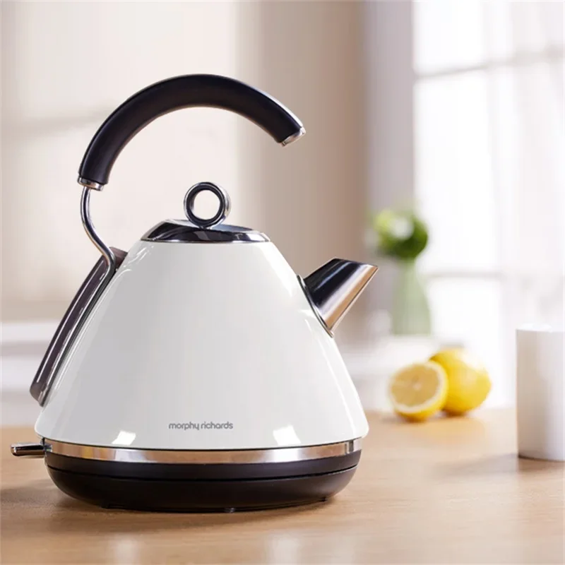 220V MORPHY RICHARDS Electric Kettle with Retro Style Automatic Stainless Steel Heating Office and Home Kettle