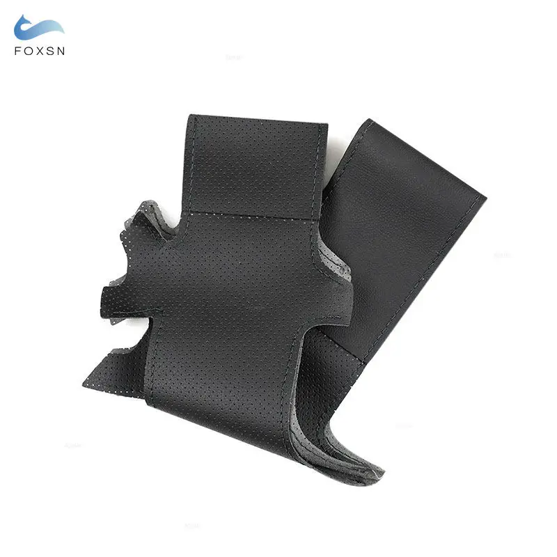 For Land Rover Range Rover 2003 2004 2005 2006 2007 2008 2009 2010 2011 2012 Hand-stitch Car Steering Wheel Black Leather Cover