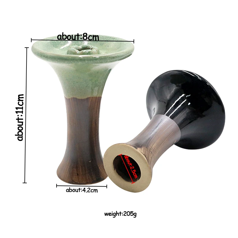 SY Ceramic Single Hole Hookah Shisha Bowl Glaze Chicha Head Water Pipe Charcoal Holder Shesha Cachimbas Narguile Accessories