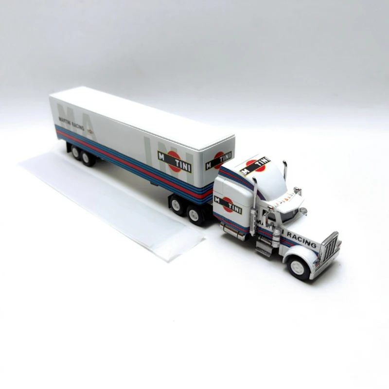 Trabajo fino Diecast escala 1:64 Peterbilt semiautomón aleación simulación ingeniería camión modelo colección decoración regalo espectáculo
