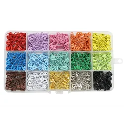 2024 Hot Selling 15 Color 300 Pieces/box 450 Pieces/box Colorful Safety Pin Set 32mm Versatile Household Pins for Clothing