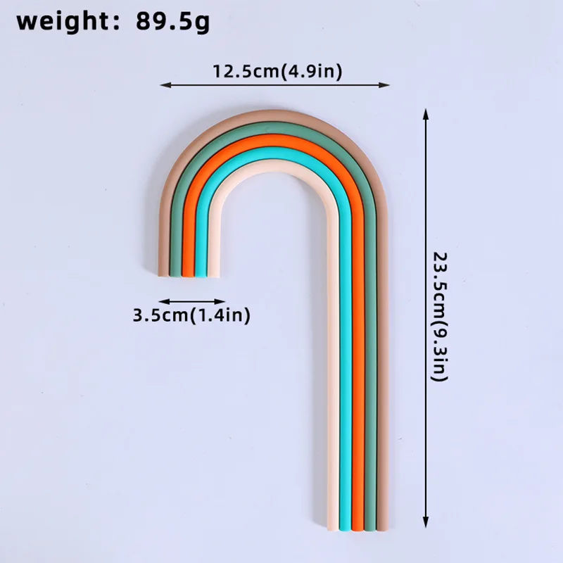 Lebhafter Regenbogen-Kuchenaufsatz, Mehrzweck-Dekor für Hochzeiten, Babypartys, Geschlecht offenbaren und Kindergeburtstagsfeiern (Unisex-Design) – Detail 6