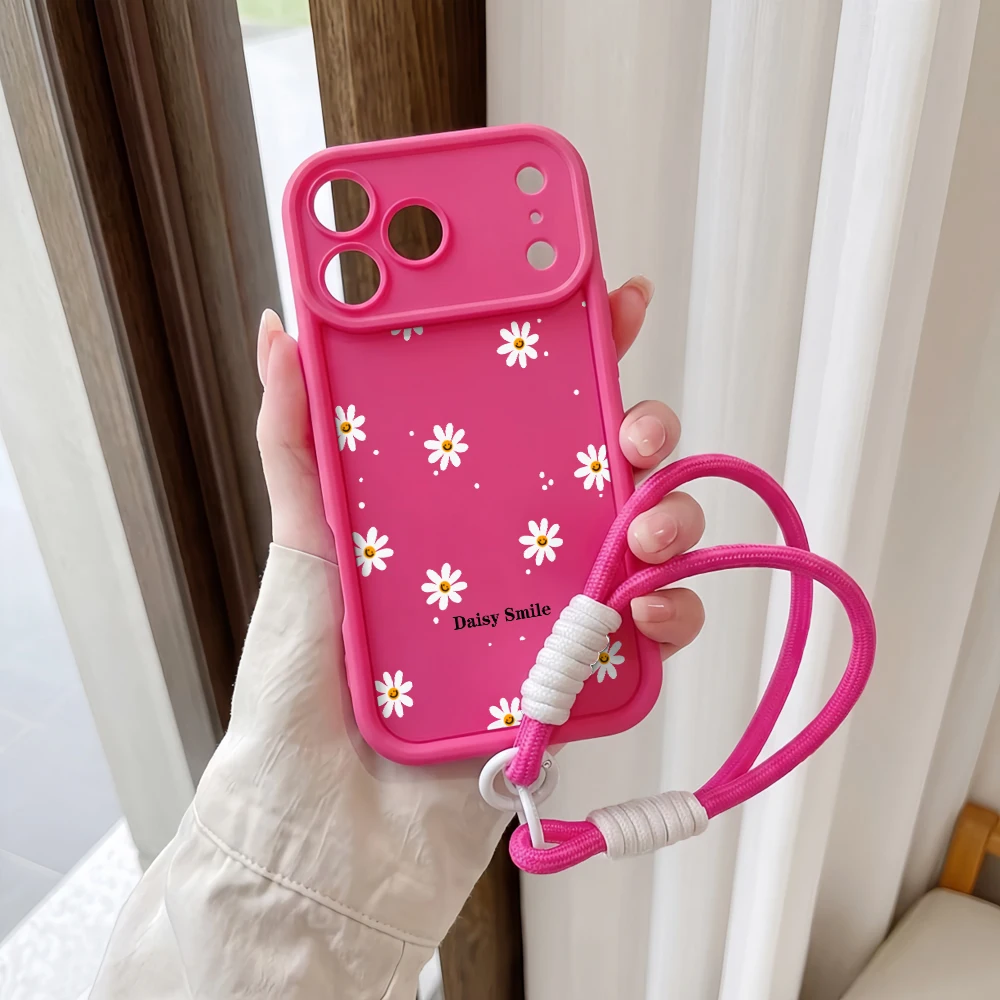 Handyhülle für Samsung Galaxy Note 20 S25 S26 Plus S24 S23 FE S25 S24 S23 Ultra A57 A07 5G Daisy Smile Lanyard Silikonhülle – Detail 5