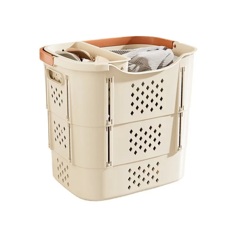Foldable PP material durable large capacity dirty clothes basket rack modern and simple design suitable for home laundry storage