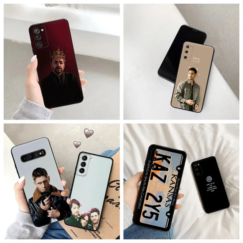 Silicone Soft Phone Case for Samsung S24 Plus S23 FE S22 S21 S20 S10 Galaxy Note20 Ultra Crowley Supernatural Cover