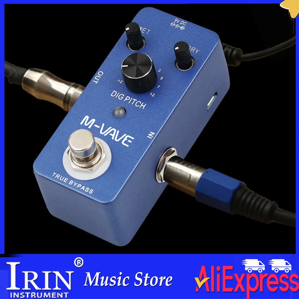 

M-VAVE DIG PITCH Guitar Effect Pedal Guitar Electric Single Effector with True Bypass 9 Pitch Types Effects Processors Pedal ﻿