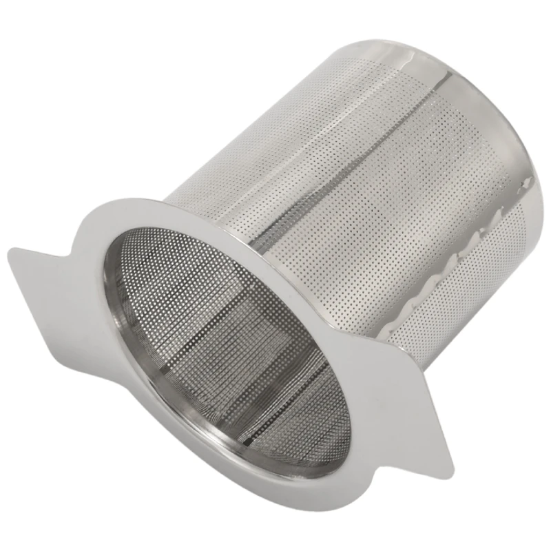 Filtros de té de hojas sueltas, filtros de cesta de té de acero inoxidable, colador de té, Steeper para colgar en teteras, 2 paquetes