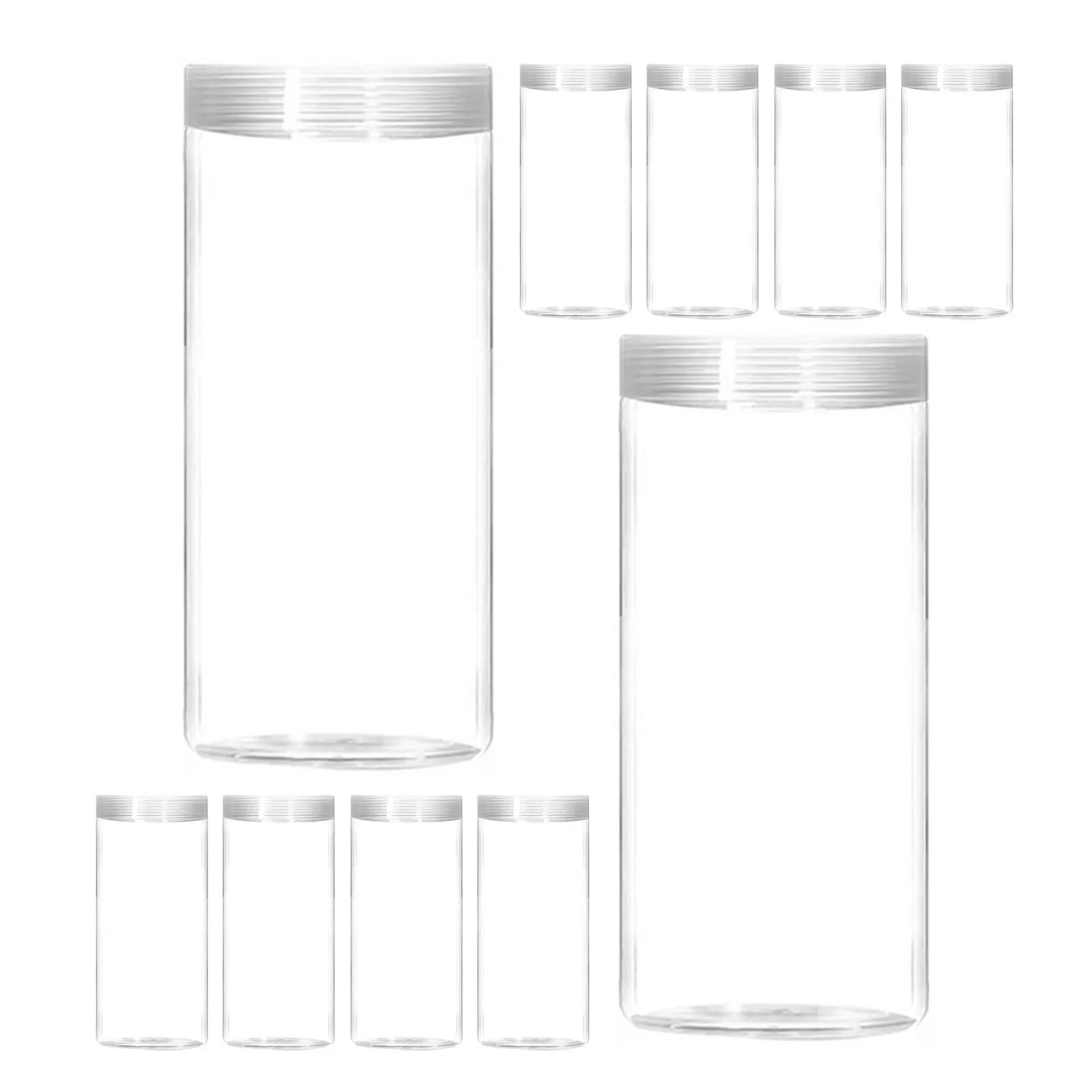 10Pcs Clear Plastic Coin Storage Tubes for Coins Banknotes Display Protective Oxidation-Resistant Lightweight