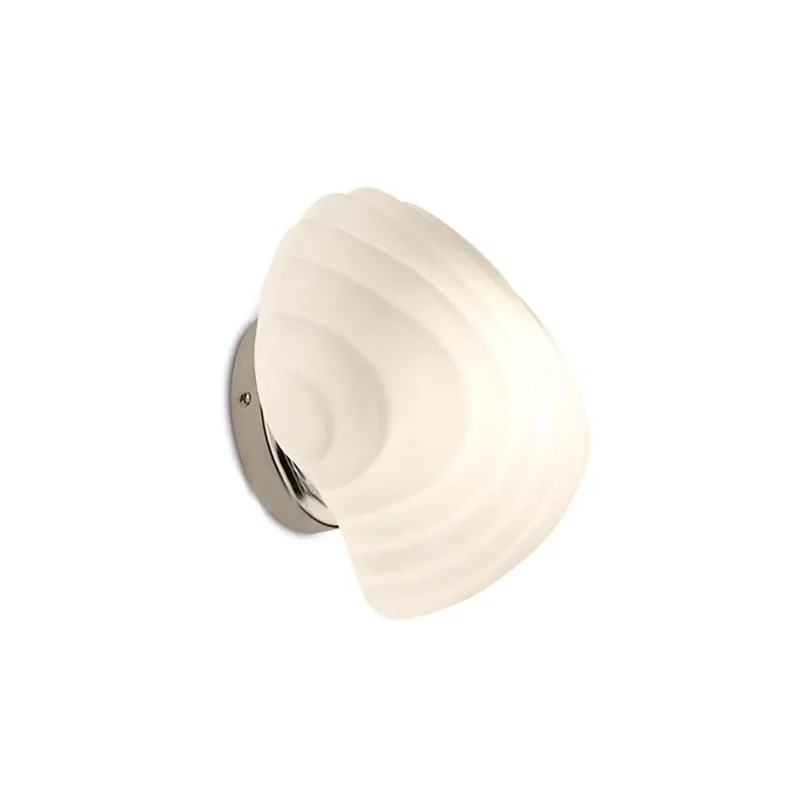 Imagem -03 - Moderno Minimalista Branco Shell Lâmpadas de Parede de Vidro Luzes Led Iluminação do Lobby Sala de Estar Quarto Cabeceira Corredor Decoração de Casa