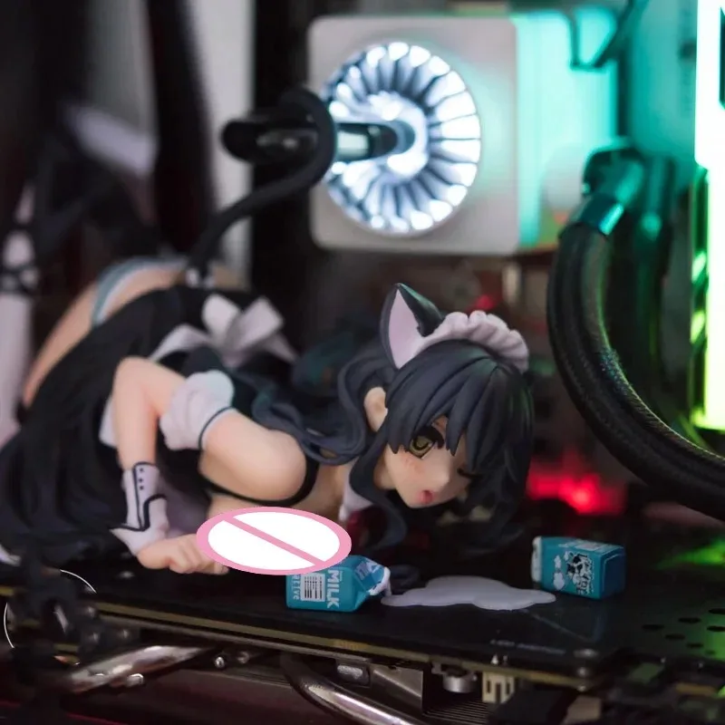 In Magazzino 150mm NSFW Nativo Gatto Lap Latte 1/7 Kawaii Gatto Latte Ragazza PVC Action Figures Per Adulti Hentai Collezione Modello Giocattoli Regalo