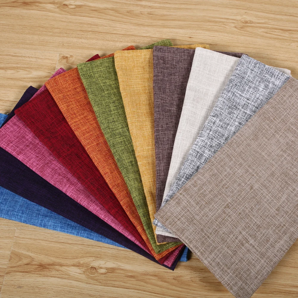 Housse de coussin unie style simple, taie d'oreiller en tissu de lin épais couleur bonbon, housse de coussin décorative pour la maison 40/55cm