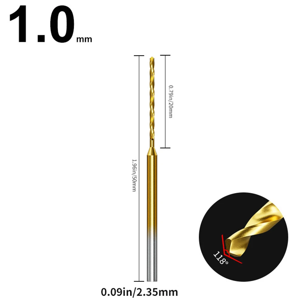 1pc Drill Bit 0.6mm-2.2mm Drill Bit Shank Engraving Bit Hole Drilling Tool For Power Tools Drill Bits Accessories In Stock