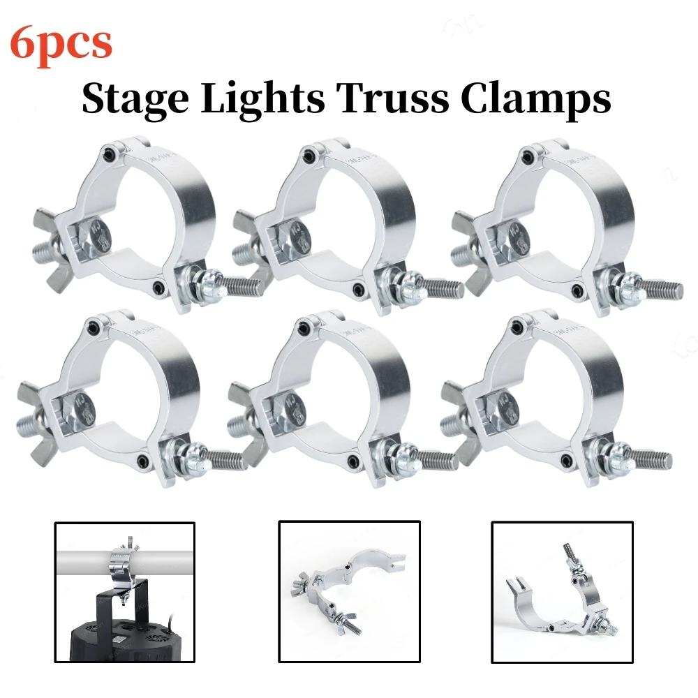 6Pcs/Lots Stage Light Hook LED Stage Effect Light Clamp Truss Aluminium Material LED Par Moving Head Light Hooks Security Clamp