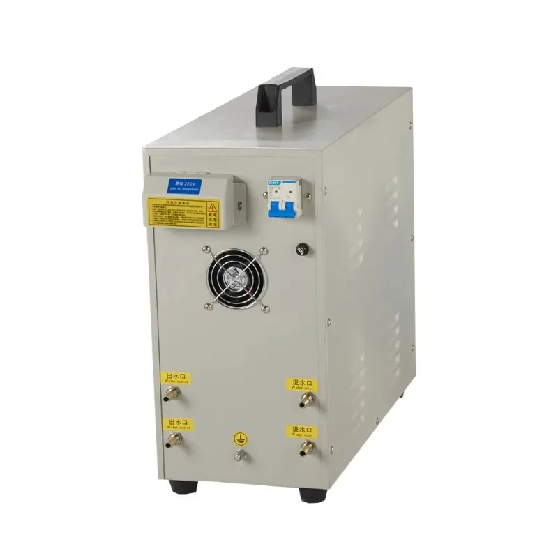 15KW جهاز تسخين حثي ماكينة تسخين حثي فرن صهر المعادن عالية التردد لحام معدات تبريد المعادن