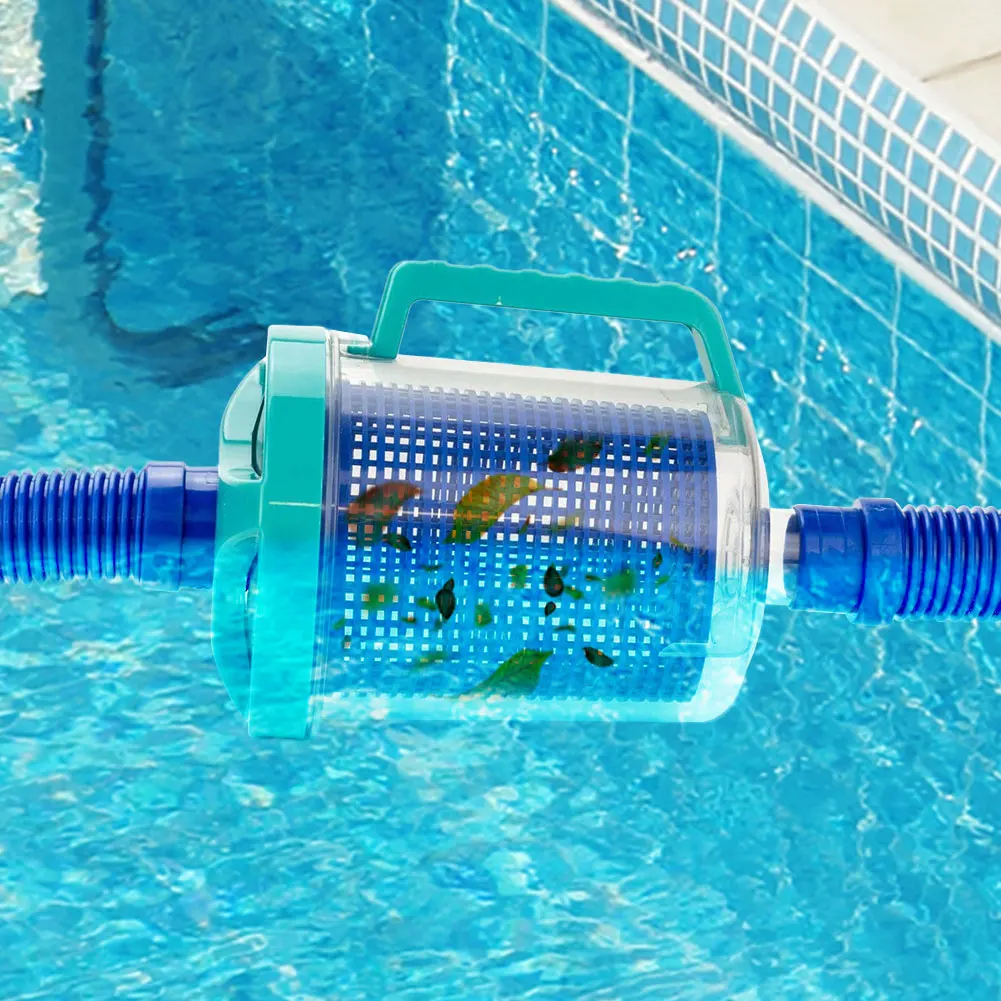 

Inline Pool Leaf Canister Leaf Trap with 5 Skimmer Socks Pool Vacuum Filter Pool Leaf Collector Swimming Pool Accessories