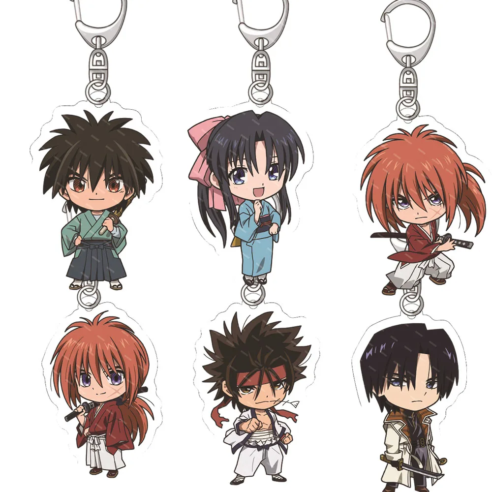 Anime Samurai X Trust And Betrayal Acrylic Keyring Figure Model Cartoon Keychain Cosplaying Cute Backpack Pendant Fans Gift