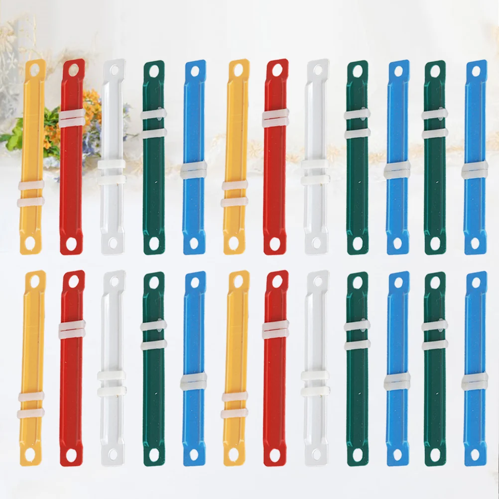 100 Pcs Loose-leaf Clips Paper Fasteners Plastic Binding Clips File Folders Notebook Office Stationery Storage Supplies