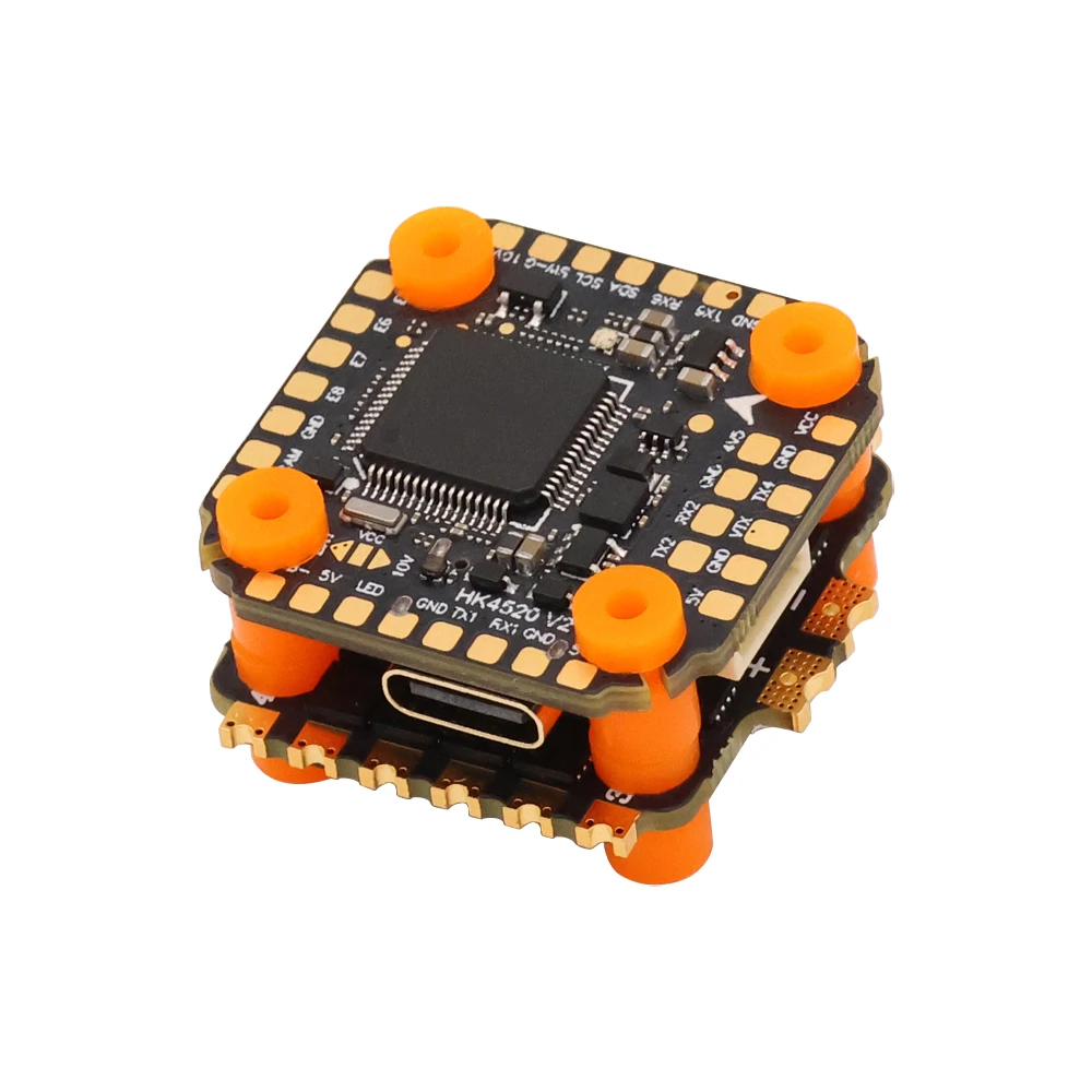 

BLHeli-32 40A 4in1 ESC & FC FPV Stack,20x20mm Hole,2-6S,Dual BEC,ICM-42688 Gyro Flight Controller,For RC FPV Racing Drone