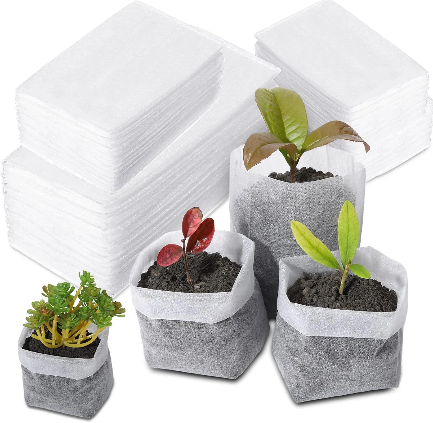 

Fabric Plant Grow Bags Breathable Eco-Friendly Pots for Seed Starting Plant Cultivation Ideal Home Gardening Supplies