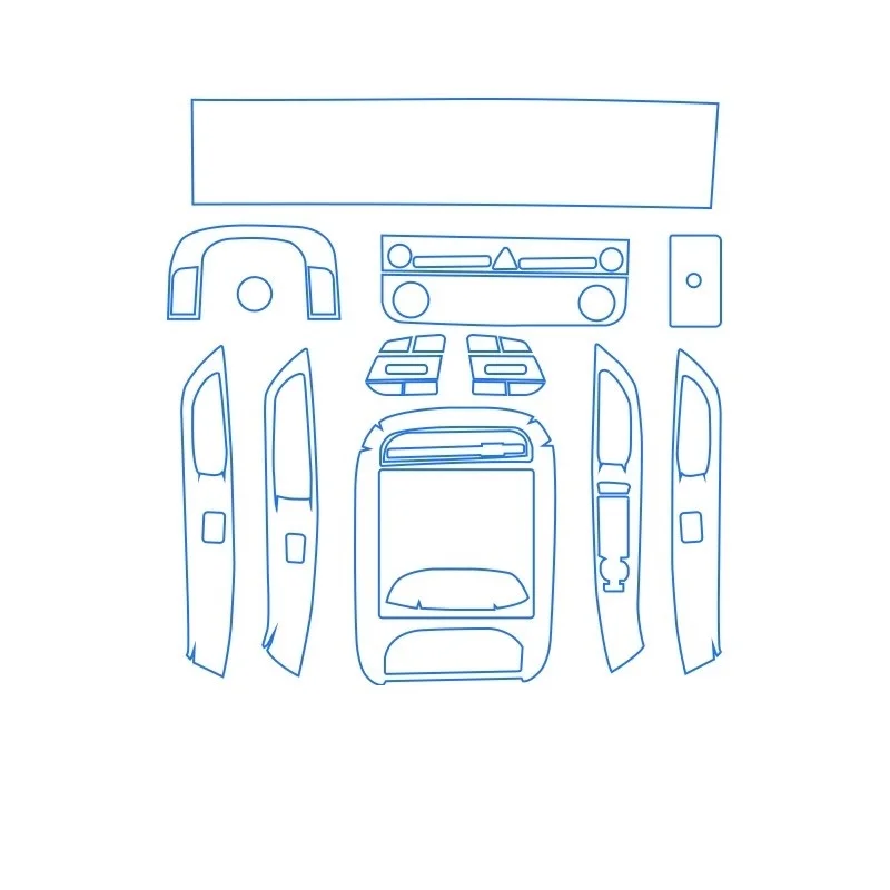 Für Hyundai Tucson L205, Armaturenbrett, Multimedia-Navigation, transparente Anti-Kratz-Schutzfolie, Modifikation für – Detail 3