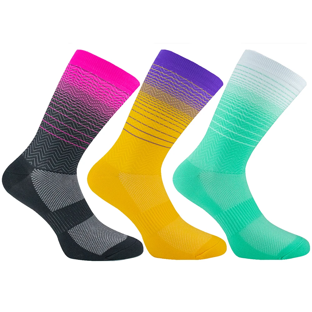 Calcetines deportivos de ciclismo para hombre y mujer, medias profesionales transpirables para bicicleta de carretera, para carreras al aire libre, 4 colores, 2023