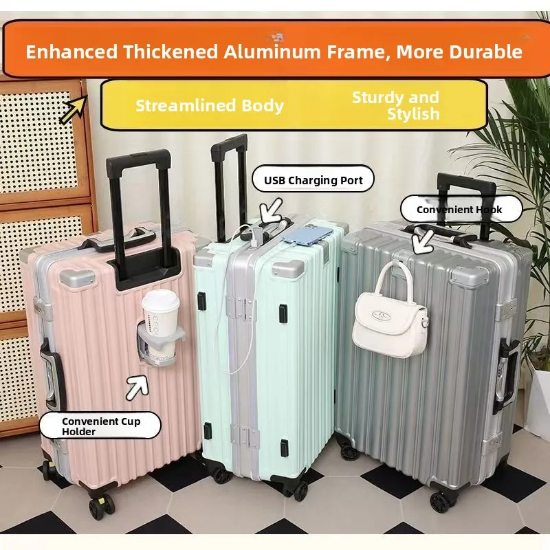 

Ultra-Light Travel Lage Small Carry-On Suitcase Durable Rolling Bag for Men And Women Sturdy ABS+PC Material for Air Asia