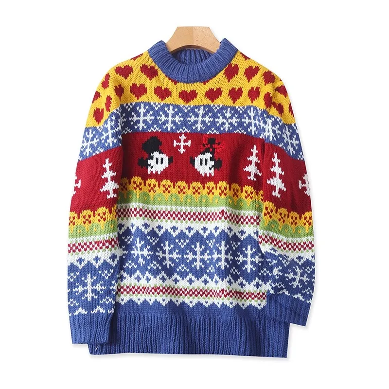 

Thiened Stand Collar Embroidered Sweater Long Sve Knitted Loose Warm Top for Women Winter New Sle 402