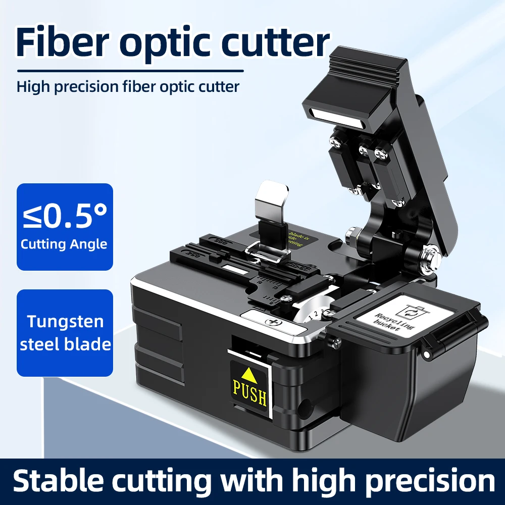 SKL-S3 Fiber Cleaver FTTH Optical Fiber Cable Cutting Knife 16 Surface Blade Fiber Cold Connection Fusion Splicing Cutter Tool
