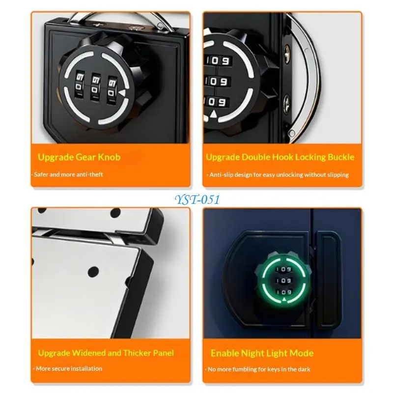 

E15A Keyless Entry Security Lock No Drill Installation Modern Design Passwords Lock Drill Easy for Cabinet Wardrobe