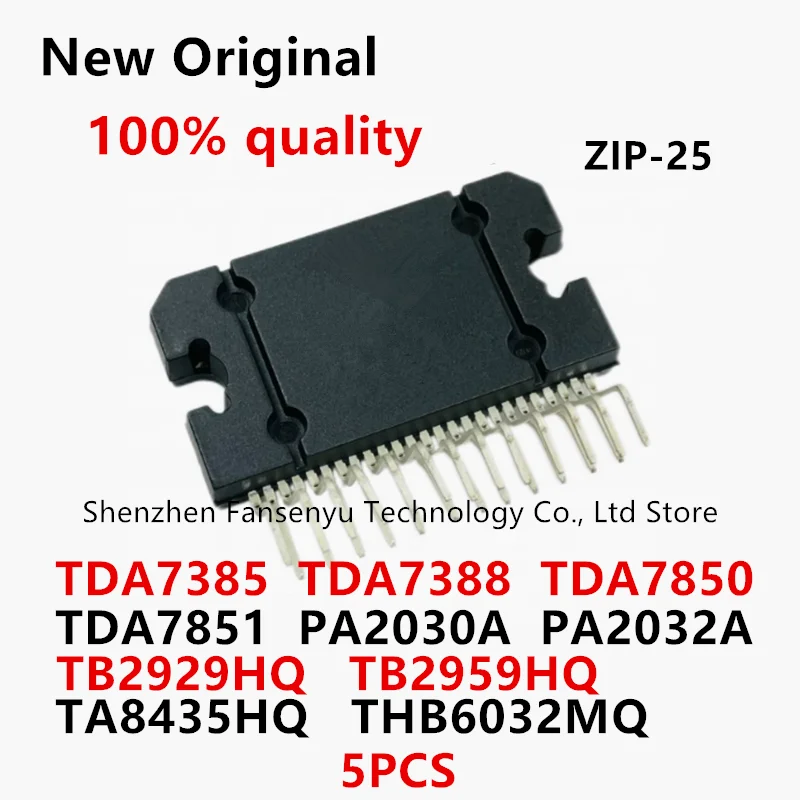 

(5piece)100% New TDA7385 TDA7388 TDA7850 TDA7851 PA2030A PA2032A TB2929HQ TB2959HQ TA8435HQ THB6032MQ ZIP Chipset