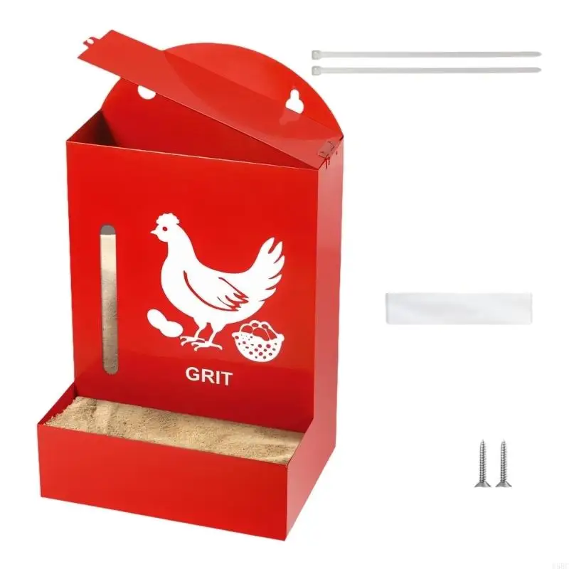  Rusts Resistant Chicken Grit Dispenser Chicken Poultry Feeders Chicken Oysters Shell Feeders for Various Poultry Type