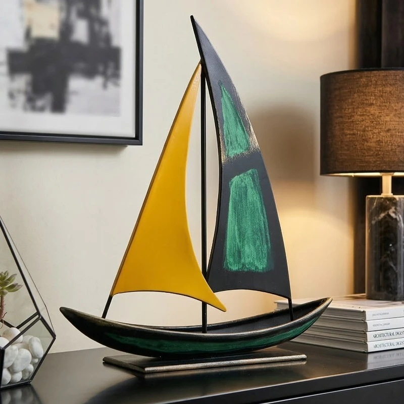 Sailboat Ornament Luxury Minimalist Exquisite Living Room TV Cabinet Office Light Luxury High Grade Decor Home Decoration