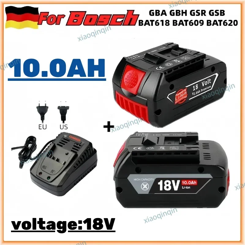 

Original High-Performance For BOSCH 18V 10.0Ah LITHIUM BATTERY 18V Professional tool GBA GSR GSB BAT609 Rechargeable Battery